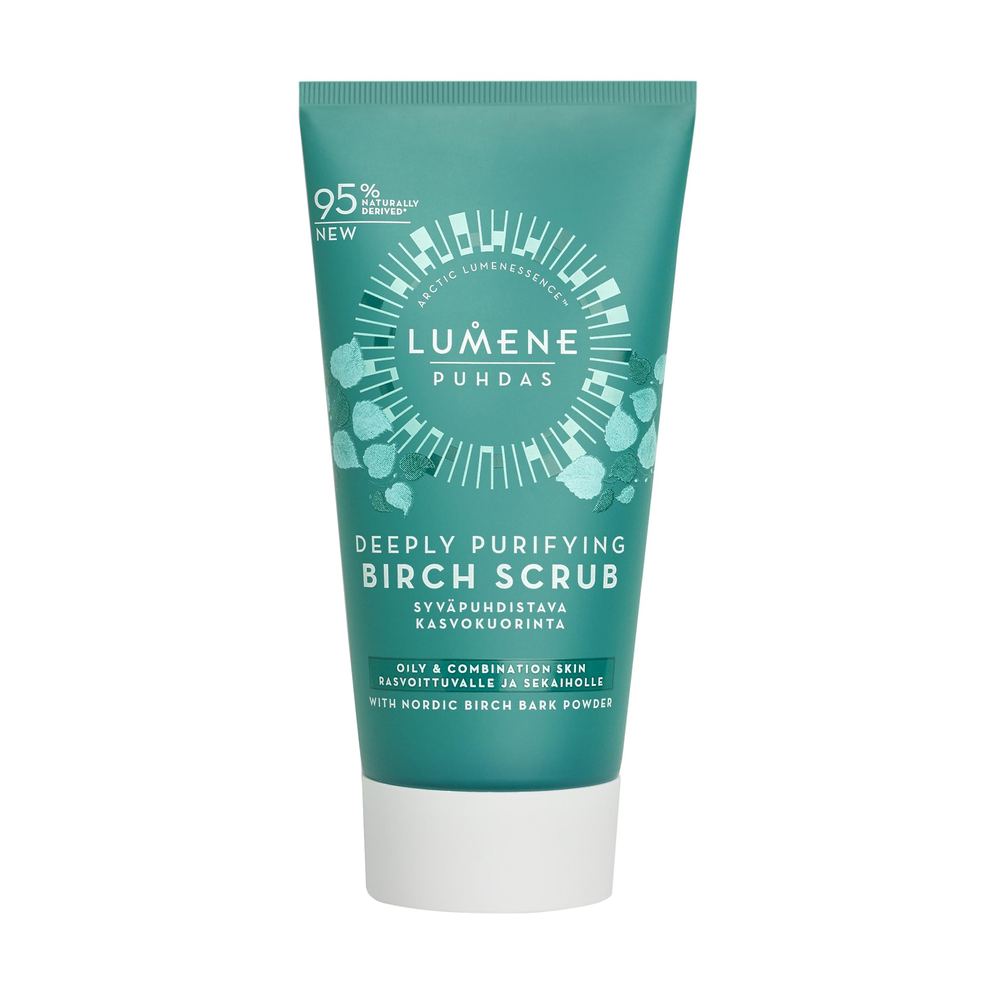 Глибоко очищуючий березовий скраб для обличчя Lumene Puhdas Deeply Purifying Birch Scrub для жирної та комбінованої шкіри, 75 мл